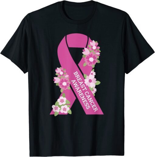 Pink Ribbon Breast Cancer Awareness Support Tee Shirt