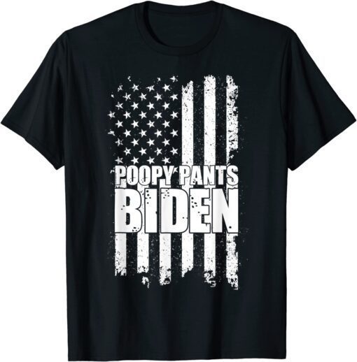 Poopy Pants Biden, Anti Biden Support Trump 2024 Election Tee Shirt