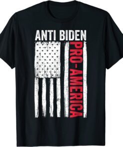 Pro America Anti Biden Flag USA Impeach Joe Biden 2024 Vote T-Shirt