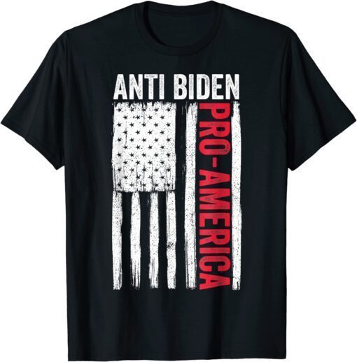 Pro America Anti Biden Flag USA Impeach Joe Biden 2024 Vote T-Shirt