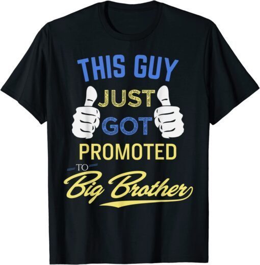 Promoted to Big Brother Birth Announcement Tee Shirt