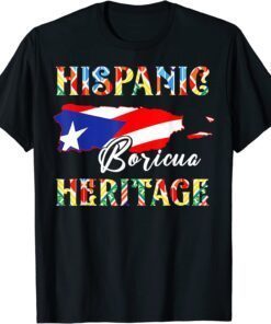 Puerto Rican Flag Hispanic Heritage Boricua Puerto Rico Tee Shirt