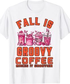 Pumpkin Spice Autumn Coffee Halloween Gnome Thanksgiving Tee Shirt