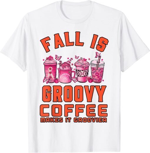 Pumpkin Spice Autumn Coffee Halloween Gnome Thanksgiving Tee Shirt