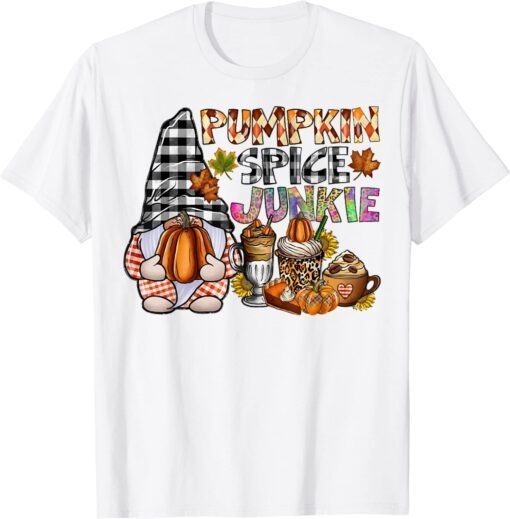 Pumpkin Spice Junkie, Autumn Gnome, Fall Thanksgiving Lover 2023 Shirt