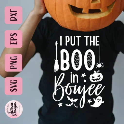 Put the Boo in Boujee , Witch and ghost Halloween Tee Shirt