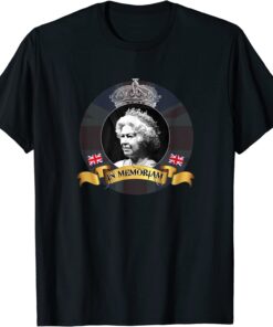 Queen Elizabeth II Memoriam Union Jack RIP UK Royalist Tee Shirt