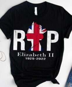 Queen Elizabeth RIP 1925-2022 UK Flag Elizabeth II Rest In Peace Tee Shirt