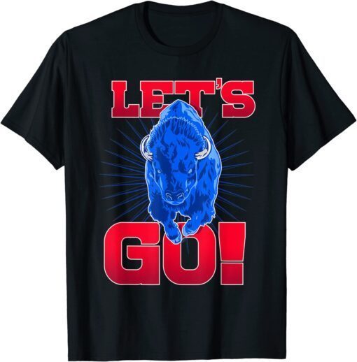 Red & Blue Buffalo - Let's Go Buffalo Tee Shirt