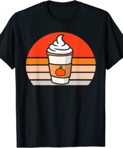 Retro Sunset Cute Pumpkin Spice Latte Tee Shirt