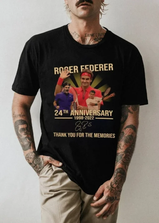 Roger Federer Retirement Thank you for the memories Tee Shirt