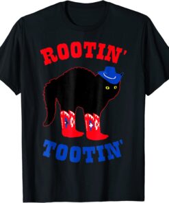 Rootin And Tootin Cowboy Cat Tee Shirt