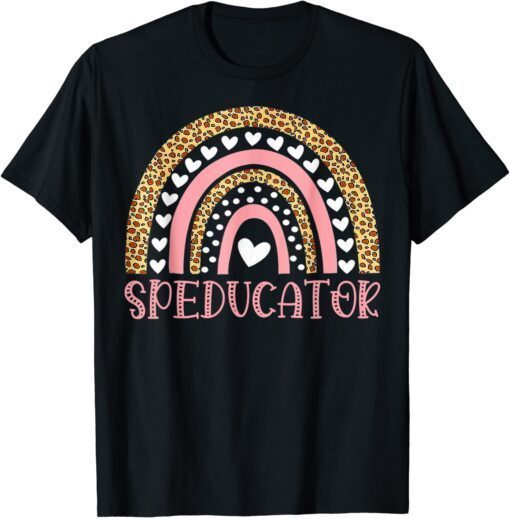 SPED teacher, speducator heart, speducator rainbow Tee Shirt