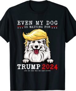 Samoyed Dog Even My Dog Is Waiting For Trump 2024 Limited Shirt