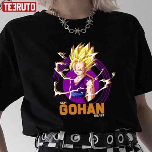 Son Gohan Beast Retro Dragon Ball Anime Manga Tee shirt