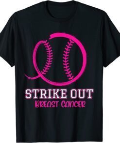 Strike Out Breast Cancer Awareness Baseball Tee Shirt