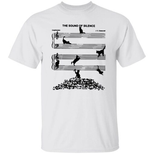 The sound of silence cat Tee shirt