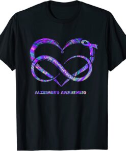 Tie Dye Heart I'll Remeber For You Alzheimer's Awareness Tee Shirt