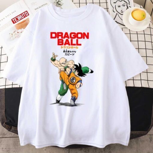 Tien Shinhan Vs Son Goku Dragon Ball Manga Cover Art Tee shirt