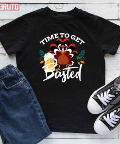 Time To Get Basted Drinking Turkey Thanksgiving Tee Shirt