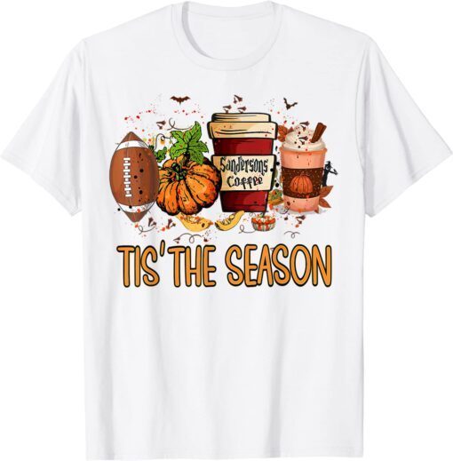 Tis The Season Pumpkin Spice Football Thanksgiving 2022 Tee Shirt