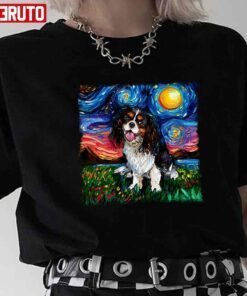 Tri Color Cavalier King Charles Spaniel Night Tee shirt