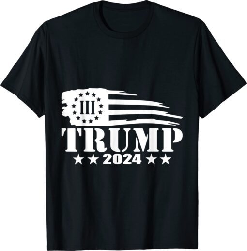 Trump 2024 Flag Tee Shirt