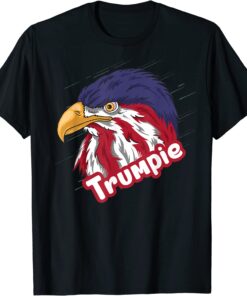 Trumpie Anti Biden American Eagle Flag Tee Shirt