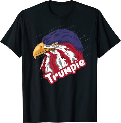 Trumpie Anti Biden American Eagle Flag Tee Shirt