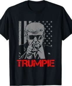 Trumpie Anti Biden Rally Wear US Flag Vintage Tee Shirt