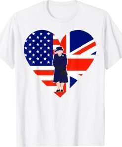 USA UK Love British Monarch Queen Elizabeth ll 1926-2022 Tee Shirt
