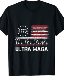 Ultra MAGA - We The People Republican USA Flag Vintage T-Shirt