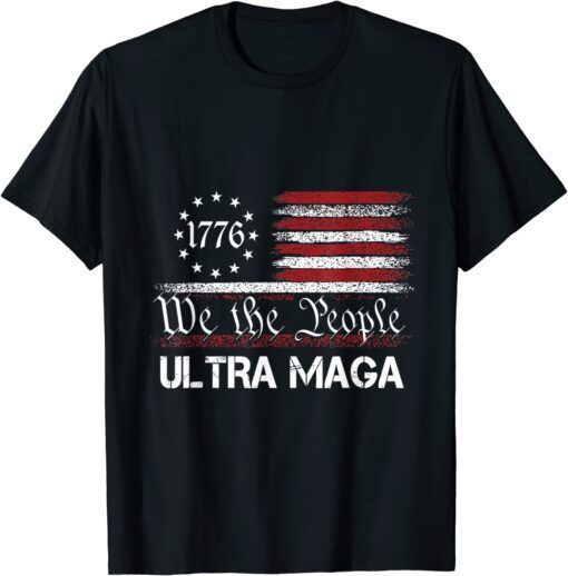 Ultra MAGA - We The People Republican USA Flag Vintage T-Shirt