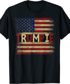 Vintage American Flag Trumpie Anti Biden Tee Shirt