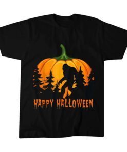 Vintage Bigfoot Pumpkin Halloween Tee Shirt