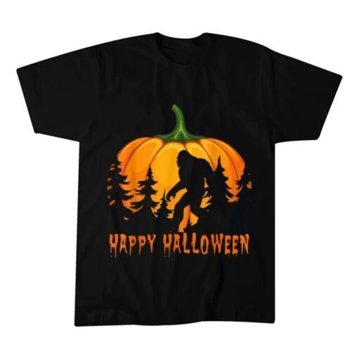 Vintage Bigfoot Pumpkin Halloween Tee Shirt