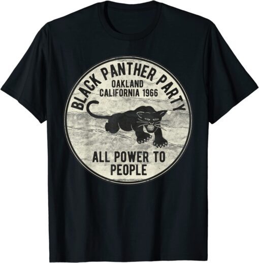 Vintage Oakland California 1966 Black Panther Party Tee Shirt