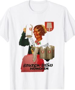 Vintage Oktoberfest Bavarian Waitress Munich Beer Festival Tee Shirt