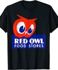 Vintage Red Owl Groceries Defunct Grocery Store Tee Shirt