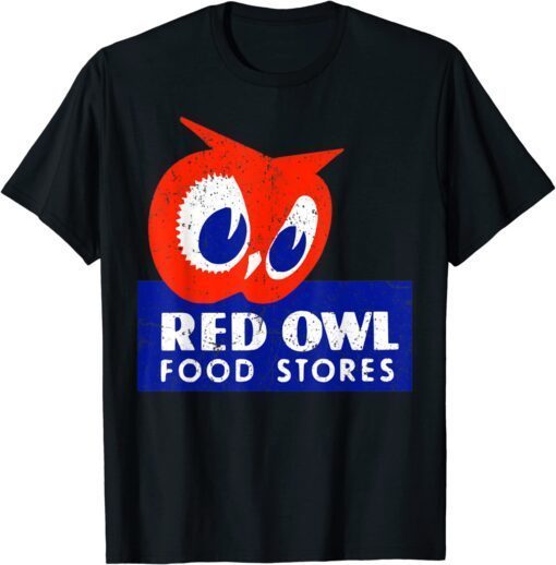 Vintage Red Owl Groceries Defunct Grocery Store Tee Shirt