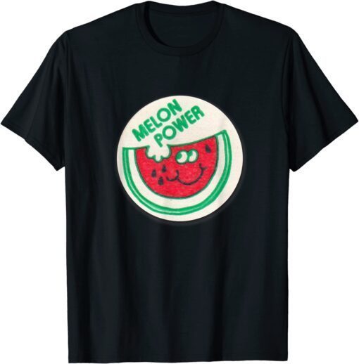 Vintage Scratch and Sniff Sticker Watermelon, Melon Power! Tee Shirt