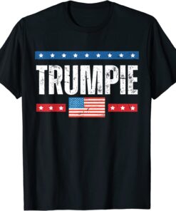 Vintage Trumpie Anti Biden Political US Flag Tee Shirt