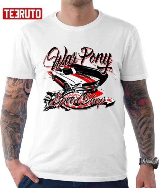 War Pony Speed Shop Mustang Tee Shirt