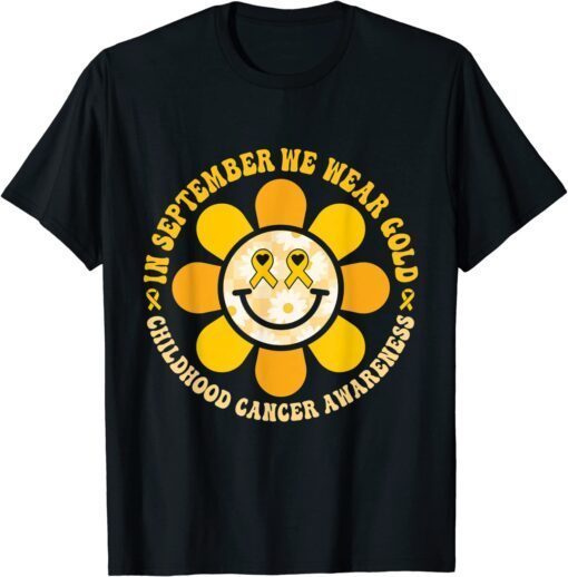 Wear Gold Childhood Cancer Awareness Warrior Fight Hippie Classic Shirt