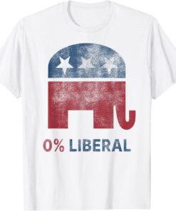 Zero Percent Liberal 0% Liberal Republican Vintage Tee Shirt
