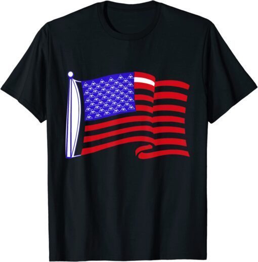 illuminati symbols flag american Tee Shirt