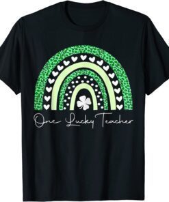 one lucky teacher st patricks day rainbow Tee Shirt