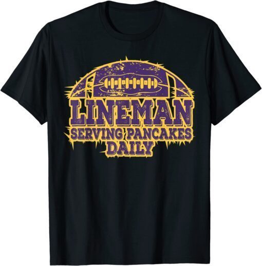 purple football pancake for purple and golds Tee Shirt