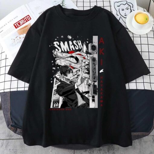 Aki Hayakawa Chainsaw Man Smash Tee Shirt