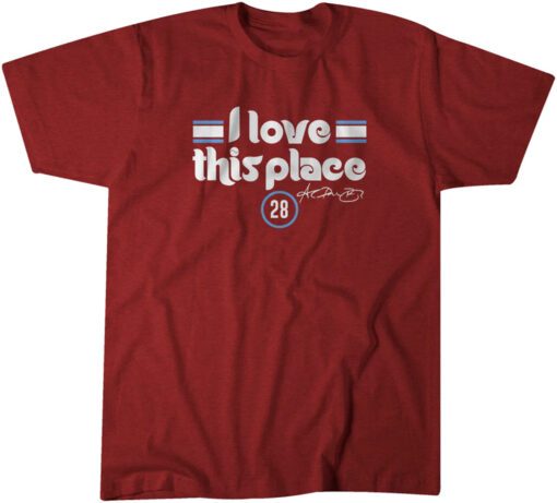 Alec Bohm: I Love This Place Tee Shirt